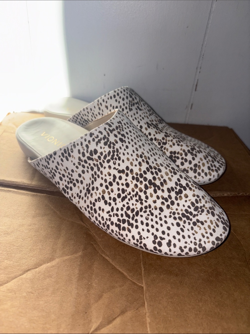 Vionic Dalmatian-Pattern Slip-On Mule size 7.5
